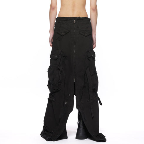JULIUS 917SKU1 Black / Gas Mask Raver Skirt